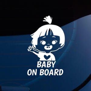 Baby on Board Signs for Car  Baby on Board Sticker Funny Baby in Car Vinyl Decal for Car Safety Waterproof Baby on Board Sign for Windows