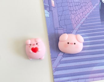 Ímãs de porco | Ímã de coração de porco | Ímã de animal | Ímã 3D | Kawaii | Ímã de desenho animado | Ímãs de geladeira