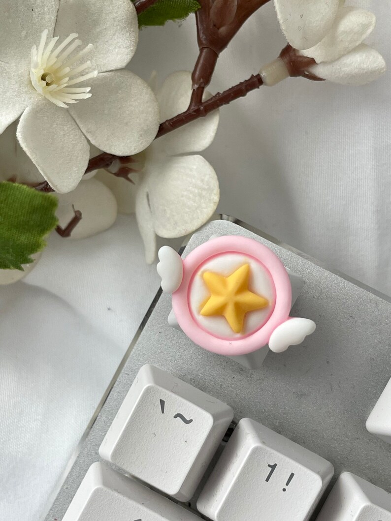 3D Sakura Star Keycap Kawaii Mechanical Keyboard Cardcap - Etsy