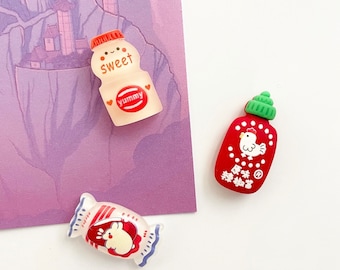 3D Asian Food Magnets | Yakult Magnet | Asian Drink Magnet | 3D Magnet | Kawaii | Hot Sauce Magnet | Bunny Candy Magnet | Fridge Magnets