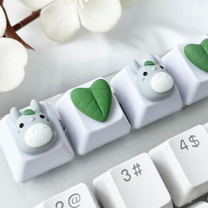 Anime Toto + Leaf Keycap | Kawaii |3D Keycaps | Neighbor