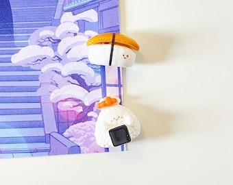 2pcs 3D Sushi Magnets | Sushi Magnets | Food Magnets | Japanese Magnets | Rice Ball