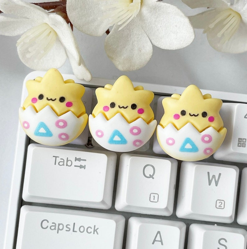 Kawaii Egg Keycap Kawaii Mechanical Keyboard Anime 3D Etsy