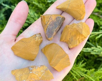 Yellow Jasper Rough Natural Stones: Choose How Many Pieces ('A