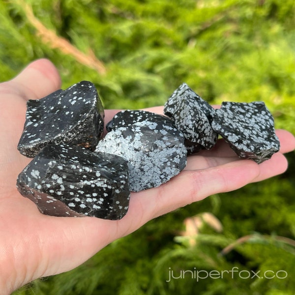 Snowflake Obsidian Raw Stone - Ethically sourced from Utah, USA - AA Grade 1" - 2" in.