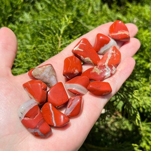 Red Jasper Tumbled Stone - Ethically sourced from South Africa - AA Grade 0.75&quot; - 1.25&quot; in.