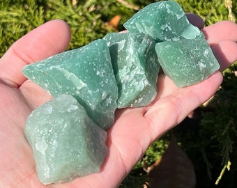 Green Aventurine Raw Stone - Ethically sourced from Brazil - AA Grade 1" - 2" in.