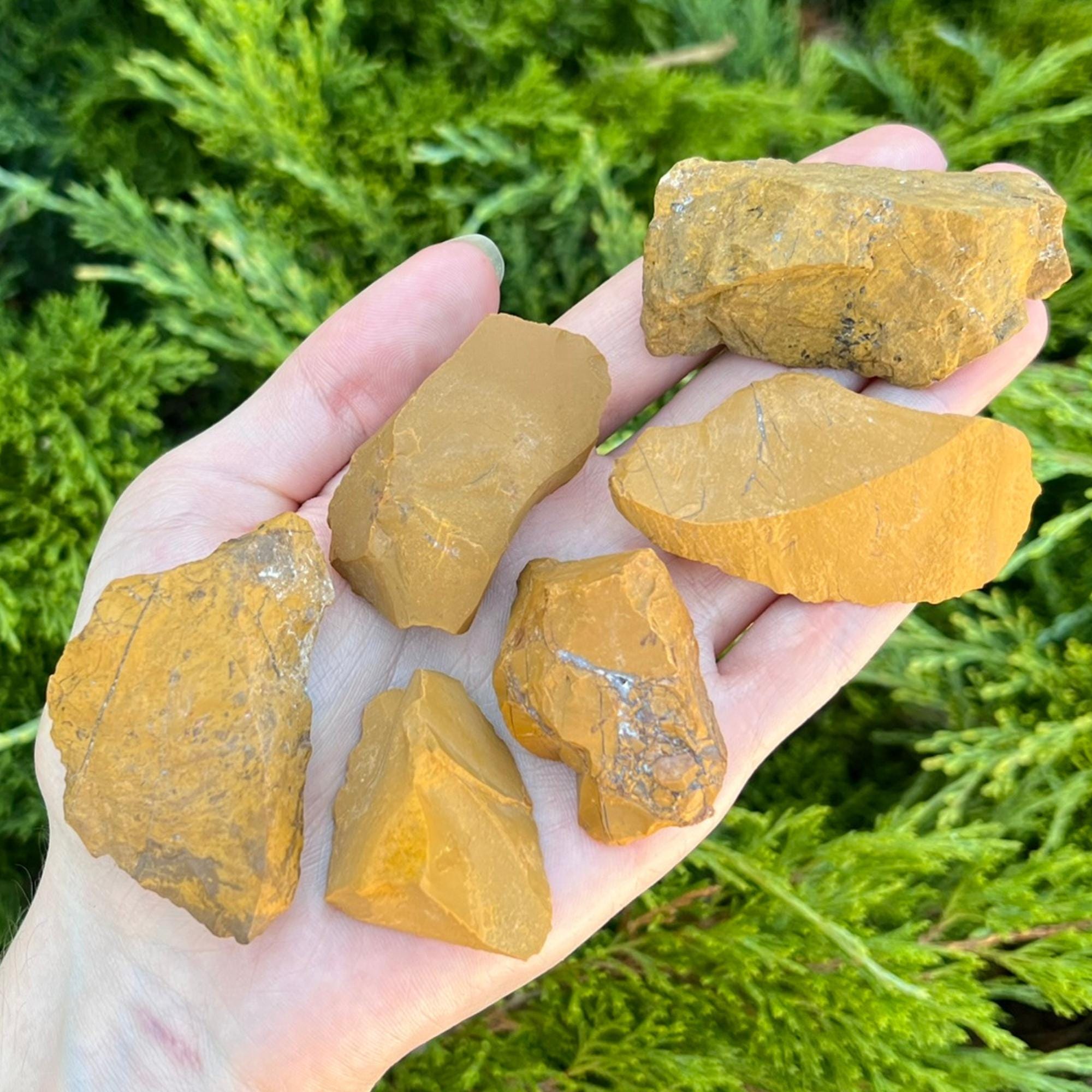 画材 Yellow jasper genuine yellow-jasper-tumbled-stones-