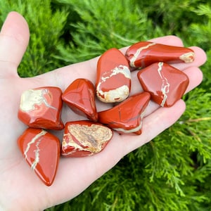 Red Jasper Tumbled Stone - Ethically sourced from South Africa - AA Grade 1&quot; - 1.5&quot; in.