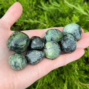 Nephrite Jade Hand Polished Stones - Ethically sourced from Peru - AA Grade 0.75&quot; - 1.5&quot; in.
