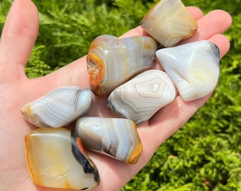 Dendritic Agate - Ethically sourced from Madagascar - 1" - 1.5" Inch Tumbled Stones