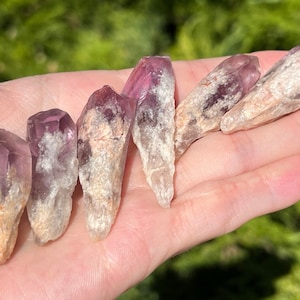 Phantom Amethyst Raw Point - Ethically sourced from Zambia - A/AA Grade 1&quot; - 2&quot; in.