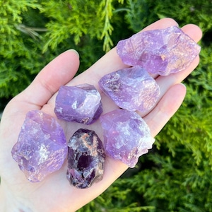 Amethyst Raw Stone - Ethically sourced from Brazil - AA Grade 1&quot; - 2&quot; in.