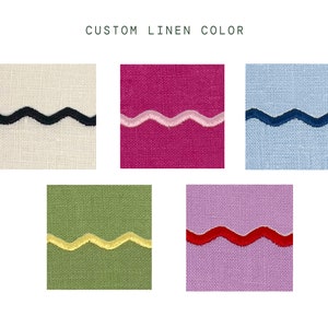 Rectangle Squiggle Custom Linen Cocktail Napkin, Personalized Cocktail Napkins, Custom Napkins, 5x8 Napkins, Linen Cocktail Napkins image 3