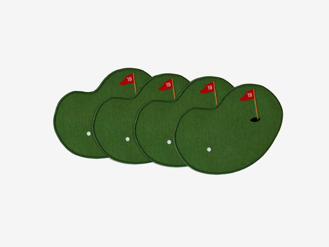 Golf Linen Cocktail Napkin, Golfer Cocktail Napkin, Masters Party, Gift