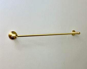 27″ Solid Brass Towel Bar — Wall Mounted Brass Bathroom Rail, Custom Sizes | Cortavelle