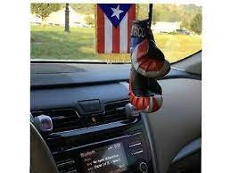 Puerto Rico Flag Hanging Mini Boxing Gloves Car Rican Etsy