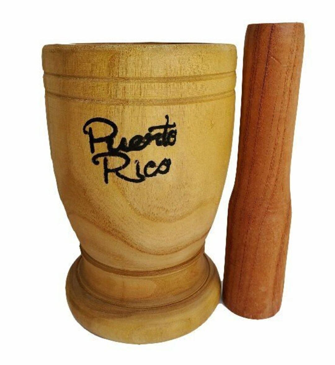 Puerto Rico Xlarge Wood Mortar & Pestle Pilon Madera Rican Mofongo