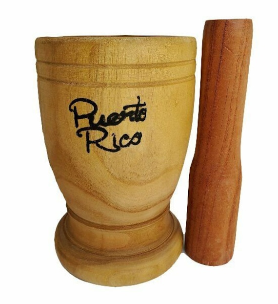 Puerto Rico Xlarge Wood Mortar & Pestle Pilon Madera Rican Etsy