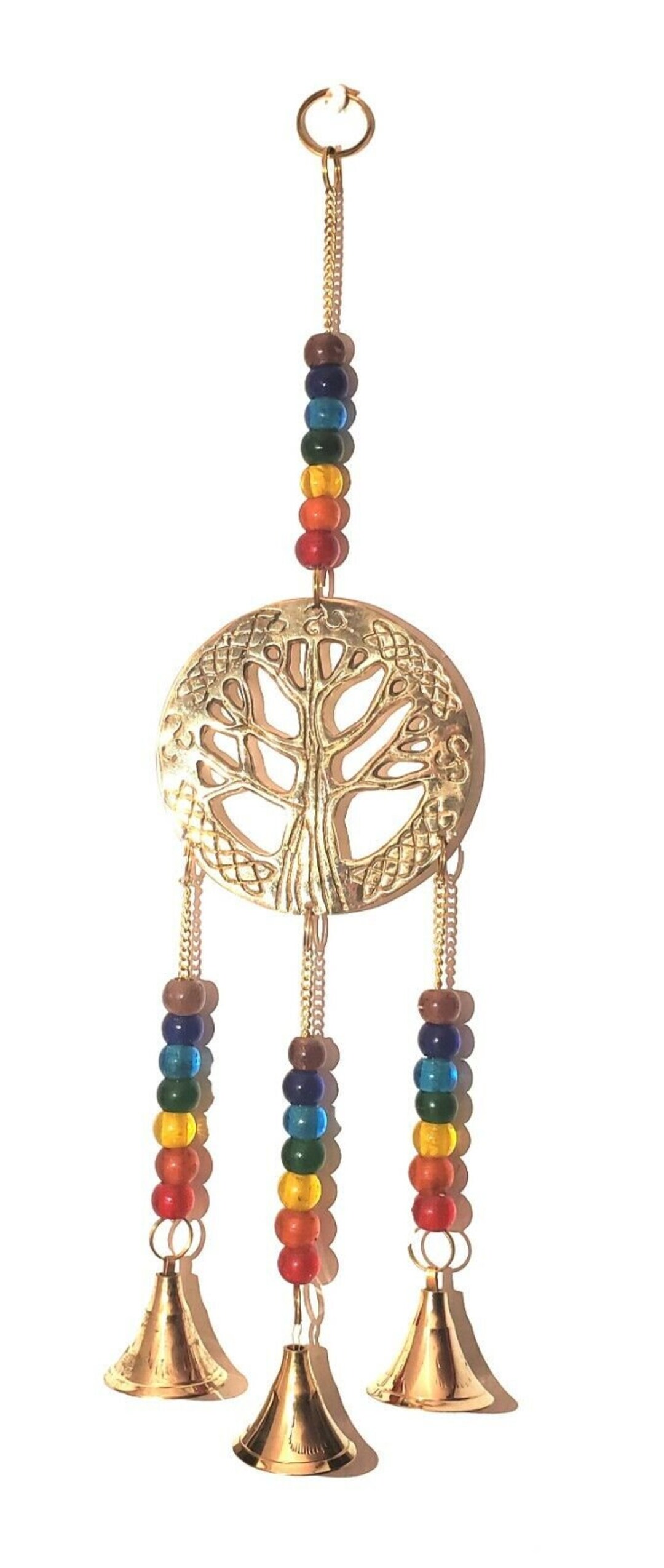 12 Brass Tree of Life Wind Chime Wicca Windchime Feng Shui BELL TOL