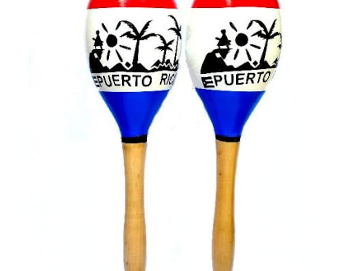 Puerto Rico Rican Shaker Maracas Paranda Set Boricua Souvenir Etsy