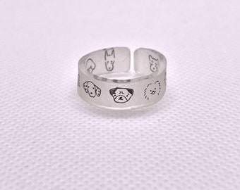 Dog Ring, Pet Ring,  Ring for Women, Ring for Men, Handmade Ring, dog Jewelry, pet lost gift, gift for pet lovers, custom pet ring