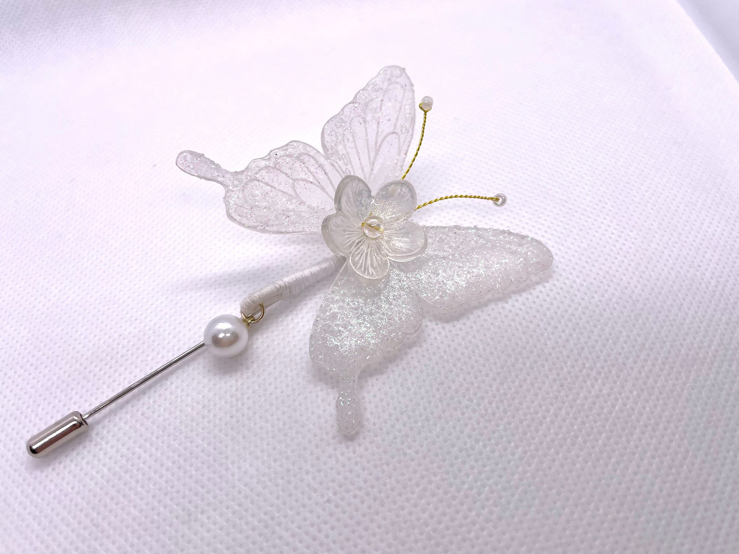 Broche Papillon En Plastique - Modèle 102 - Occasion (état Neuf)