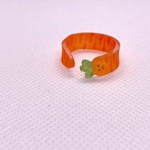 Carrots ring, carrot ring, fruit jewelry, handmade jewelry ring, custom ring, custom jewelry, orange jewelry,  orange ring, Cute gift