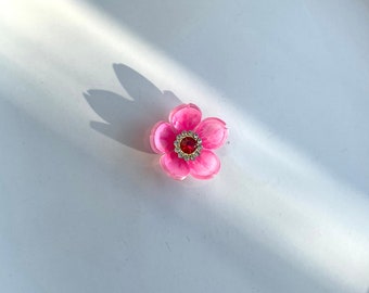 pink cherry blossom flower fridge magnet, kitchen decor, home decor, teachers gifts, note board magnet, office supplies, cute magnet