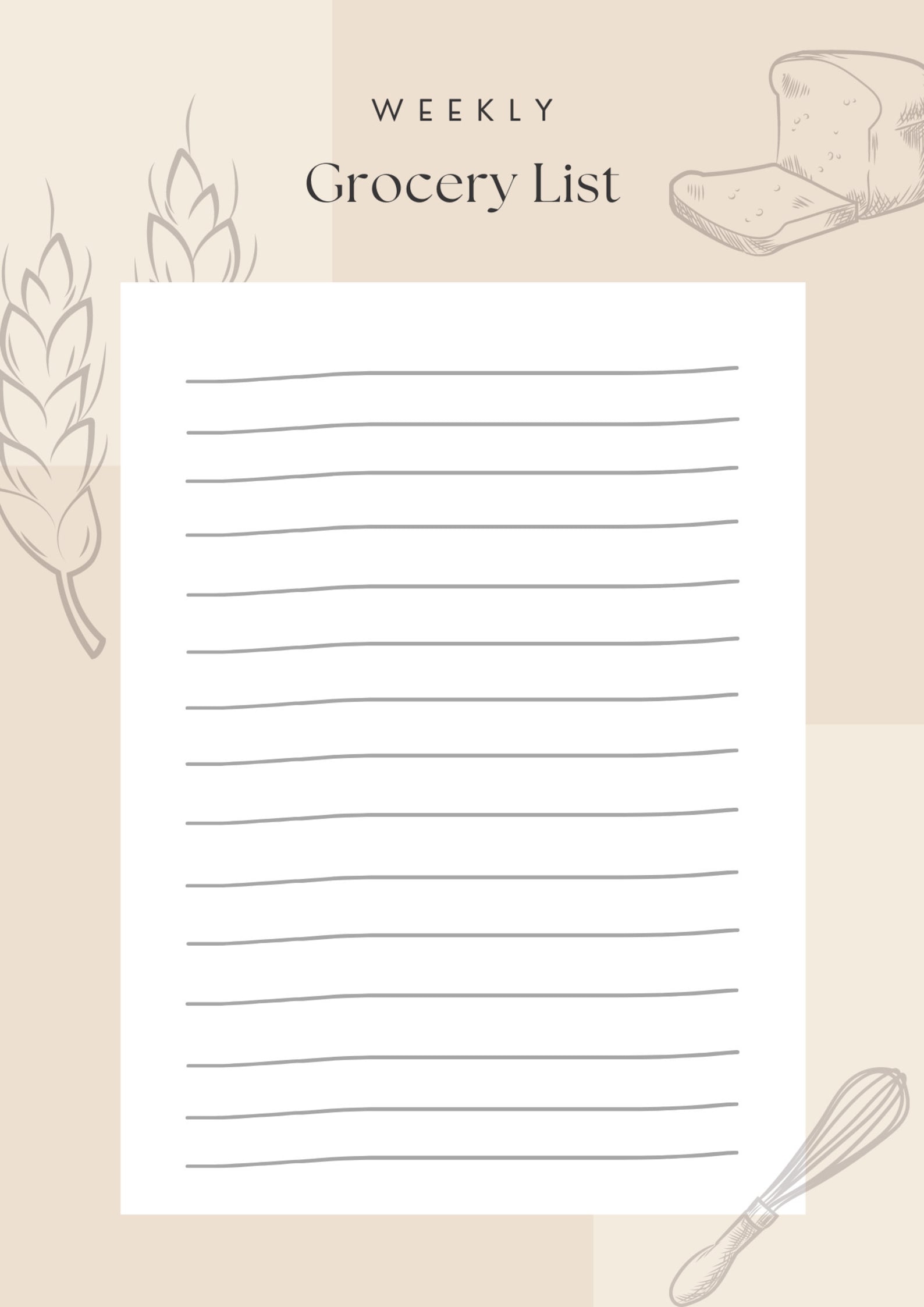Cute Weekly Meal Planner Printable - Etsy