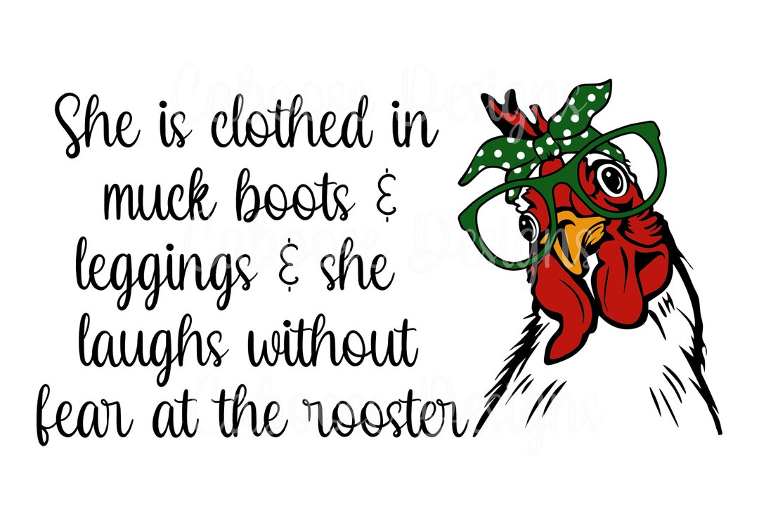 She is clothed in muck boots and leggings best sale