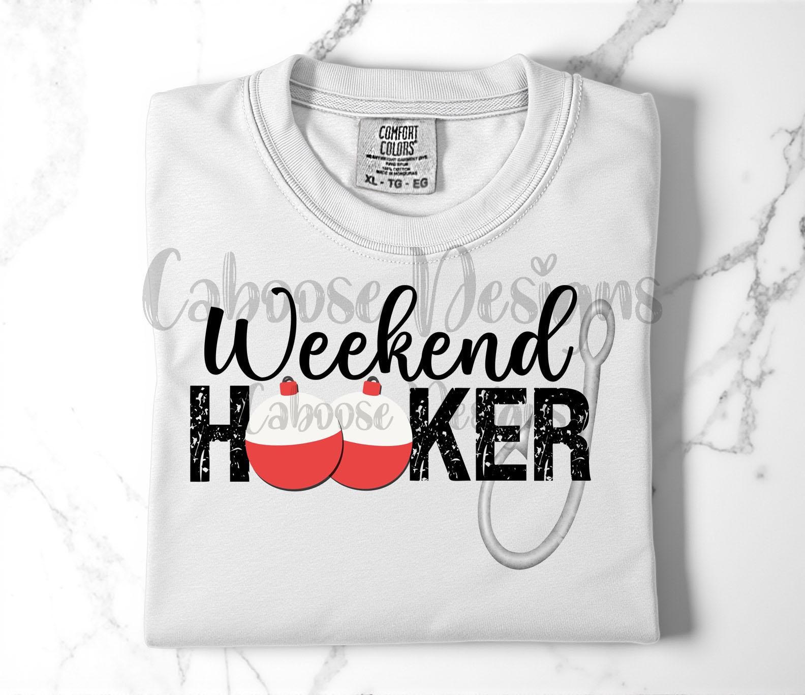 Weekend Hooker Fishing Digital Design png and jpeg