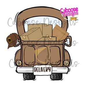 Delivery Truck Digital Design png jpeg