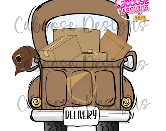 Delivery Truck Digital Design png jpeg