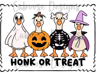Honk or Treat Goose digitaal ontwerp png jpg