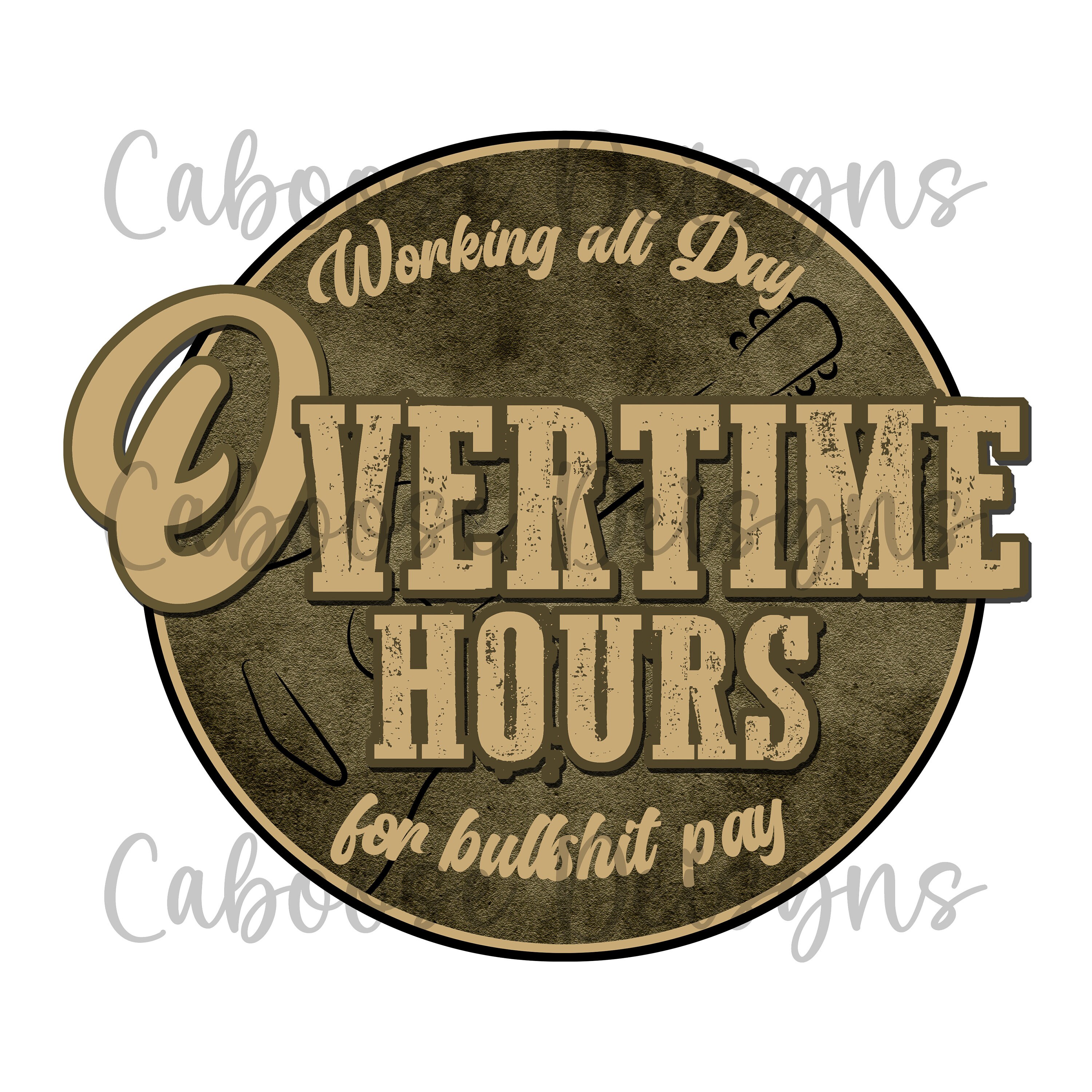 Overtime Hours Digital Design Png Jpeg Etsy