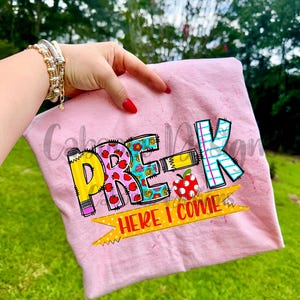 Pre K Here I come Digital Design png jpeg