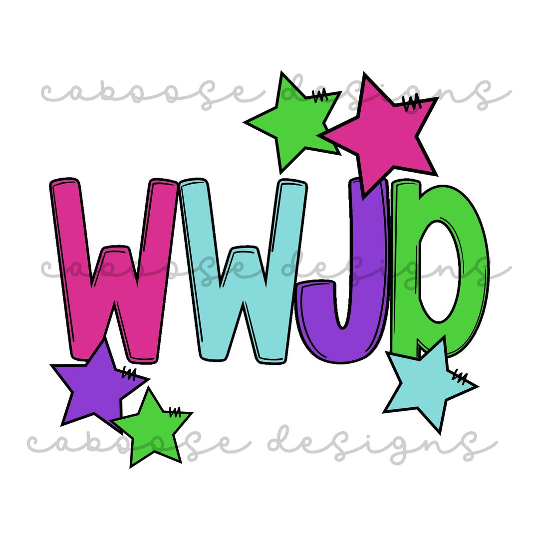 WWJD With Stars Digital Design Png Jpg - Etsy