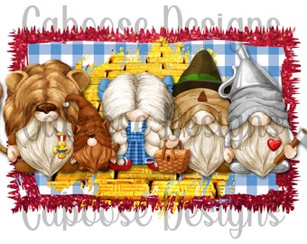 Gnomos de Oz Design Digital png jpeg