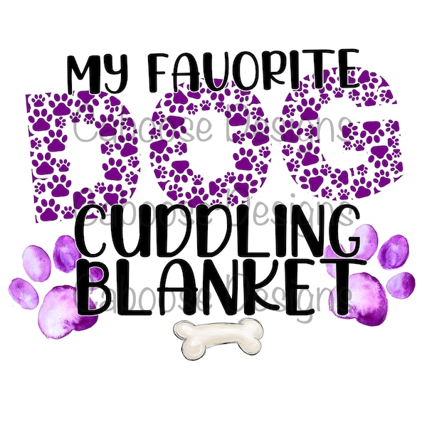 Dog cuddling blanket digital design png and jpeg