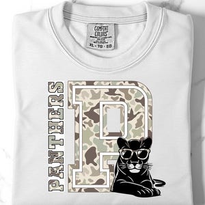 Camo Panthers Digital Design png jpg