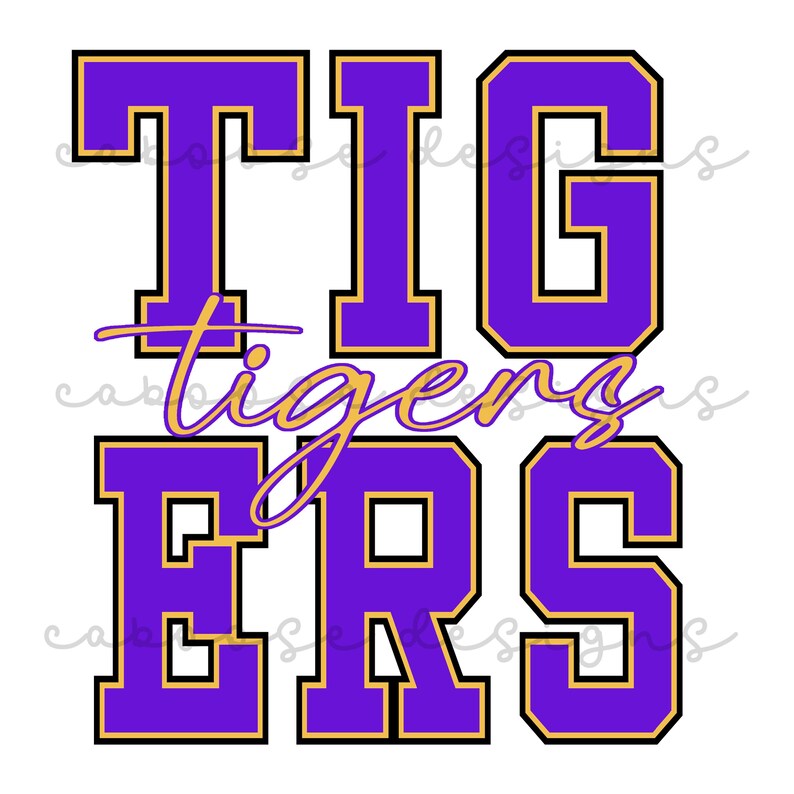 Tigers Top/bottom Digital Design Png Jpg - Etsy