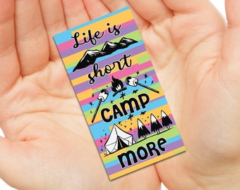 Happy Camper "Life is Short, Camp More" Vinyl Sticker