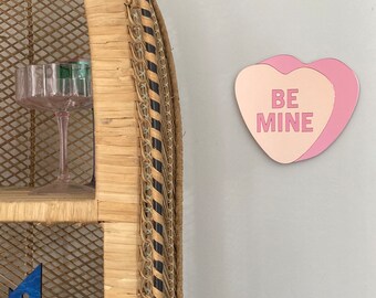 candy heart mirror