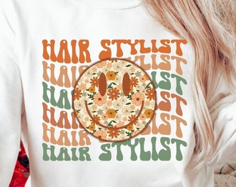 Hair Stylist Png, Hair Stylist Sublimation Designs, Hair Hustler Png, Hair Dresser, Hairstylist Png, Retro, Groovy