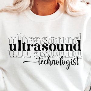 Ultrasound Technologist Svg, Sonographer Svg, Ultrasound Tech Svg Png, Retro Groovy Stacked, File Digital Download