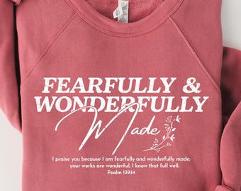 Angstaanjagend en prachtig gemaakt Svg Png, schrift christelijke Svg, christelijke Svg voor shirts, esthetisch geloof bijbelvers religieuze cadeau