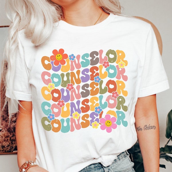 Groovy Counselor Png, Retro Counselor Sublimation Designs, School Counselor Png for Sublimation, Boho