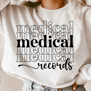 Medical Records Svg, Health Information Management Svg, Medical Records Tech, Medical Technician Gift, Cricut File, Digital Download
