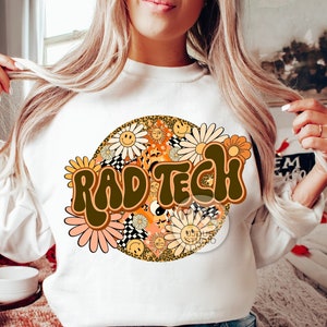 Rad Tech Png, Radiology Technologist Sublimation Designs, Xray Radiology Png, Retro Groovy Floral Leopard Print File Digital Download